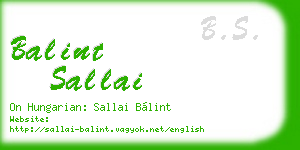 balint sallai business card