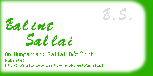 balint sallai business card